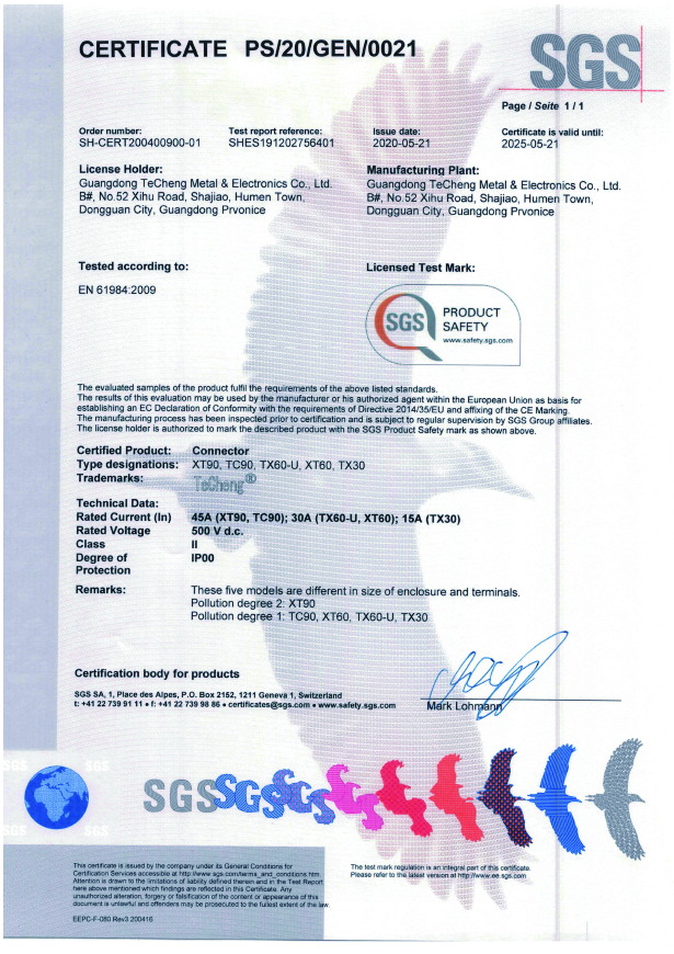 SGS certification